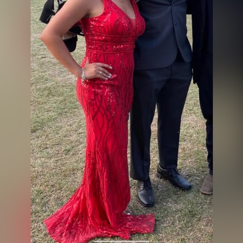 Elegant Red Evening Gown